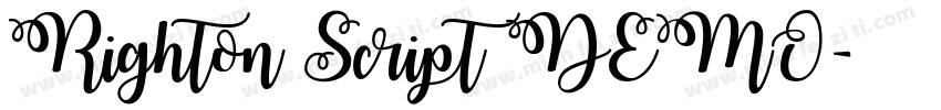 Righton Script DEMO字体转换